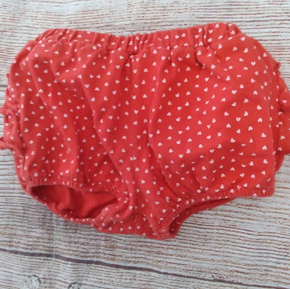 Agatha Ruiz del Prada red heart ruffle baby bloomers sz 9-12m - Picture 2 of 3